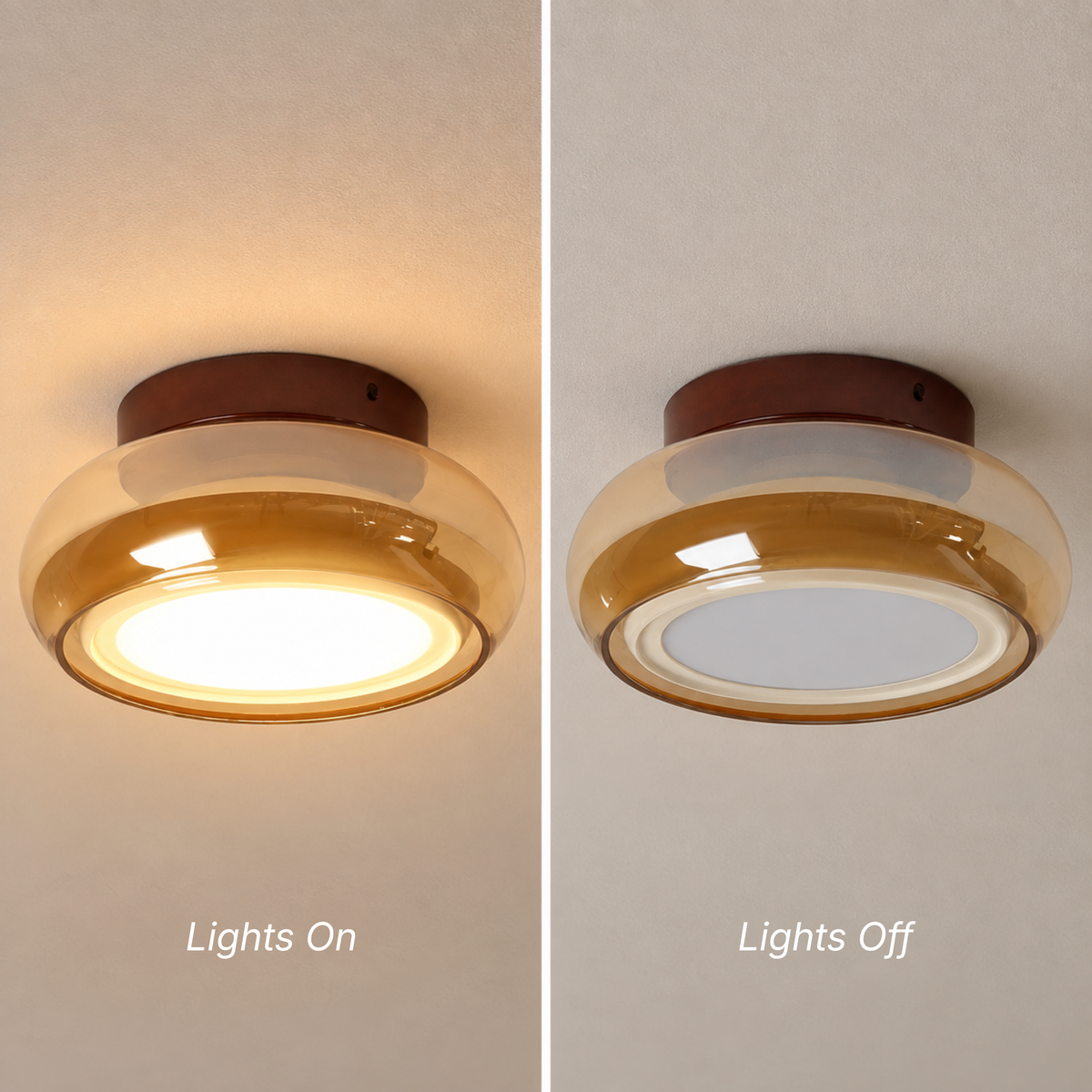 June Retro Glass Ceiling Light