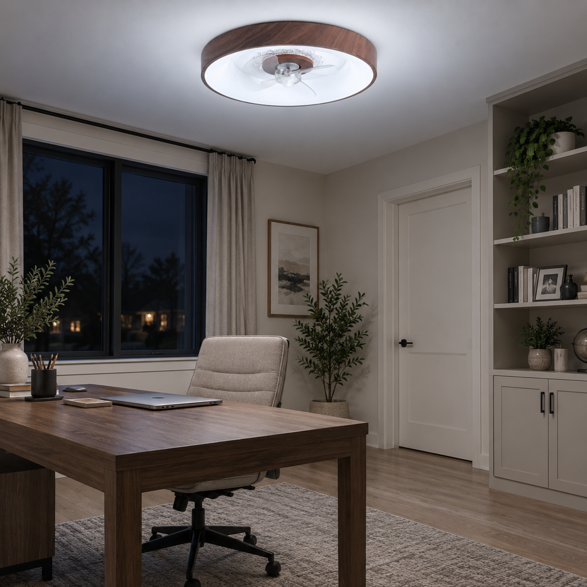 Modern Minimalist LED Ceiling Fan Light