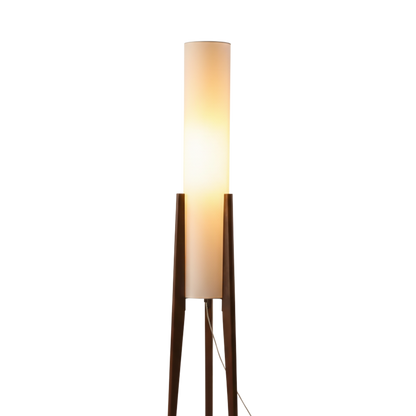 Lampa podłogowa LED z orzecha włoskiego