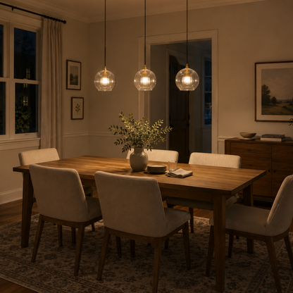 June Glass Globe Pendant Light