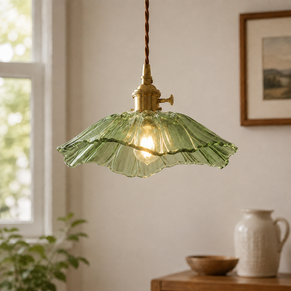 Modern Glass Flower Pendant Light