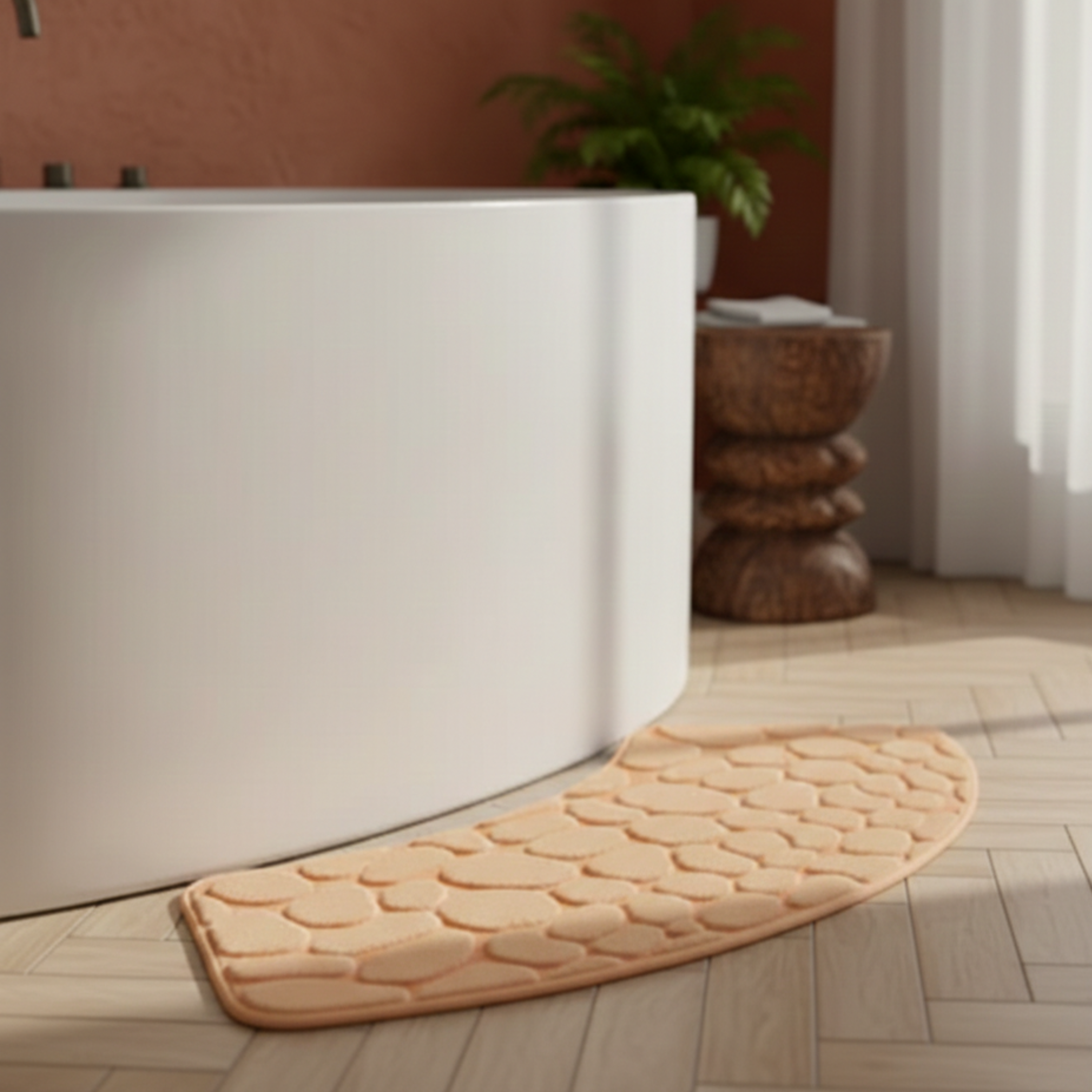 Wygięta antypoślizgowa mata łazienkowa