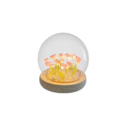 Dekoracyjna lampa stołowa LED Tulipany