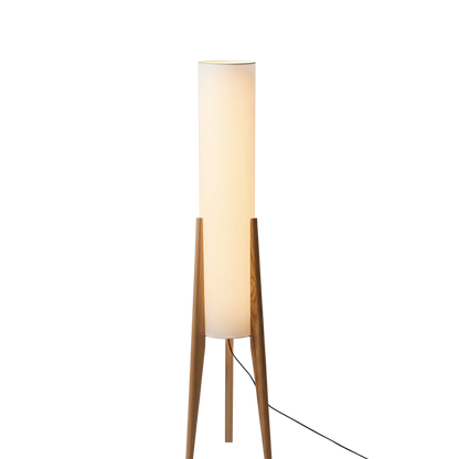 Lampa podłogowa LED z orzecha włoskiego