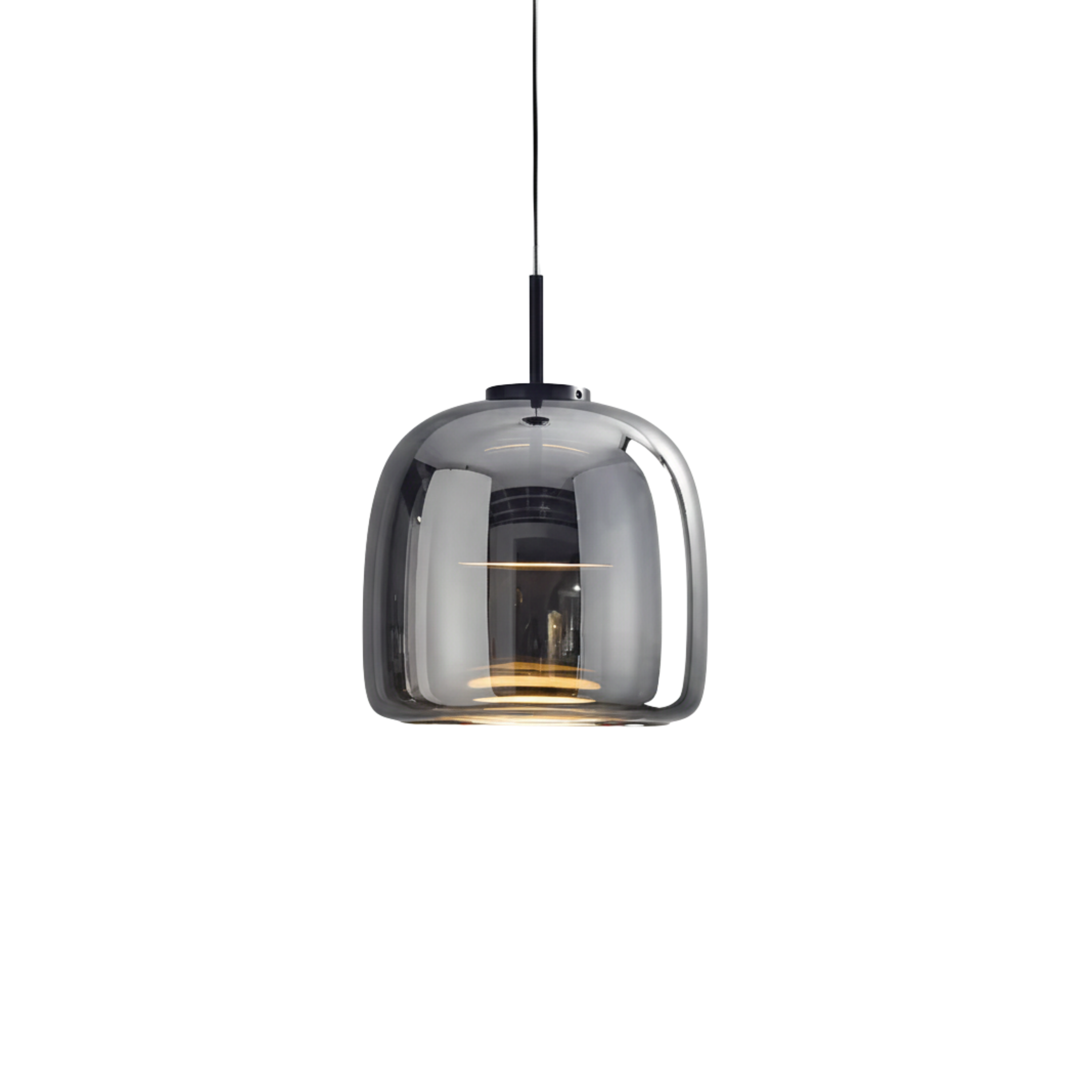 Naturalna ryflowana lampa wisząca LED z kamienia
