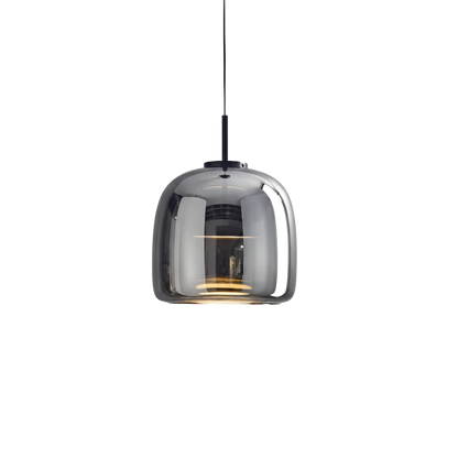 Naturalna ryflowana lampa wisząca LED z kamienia