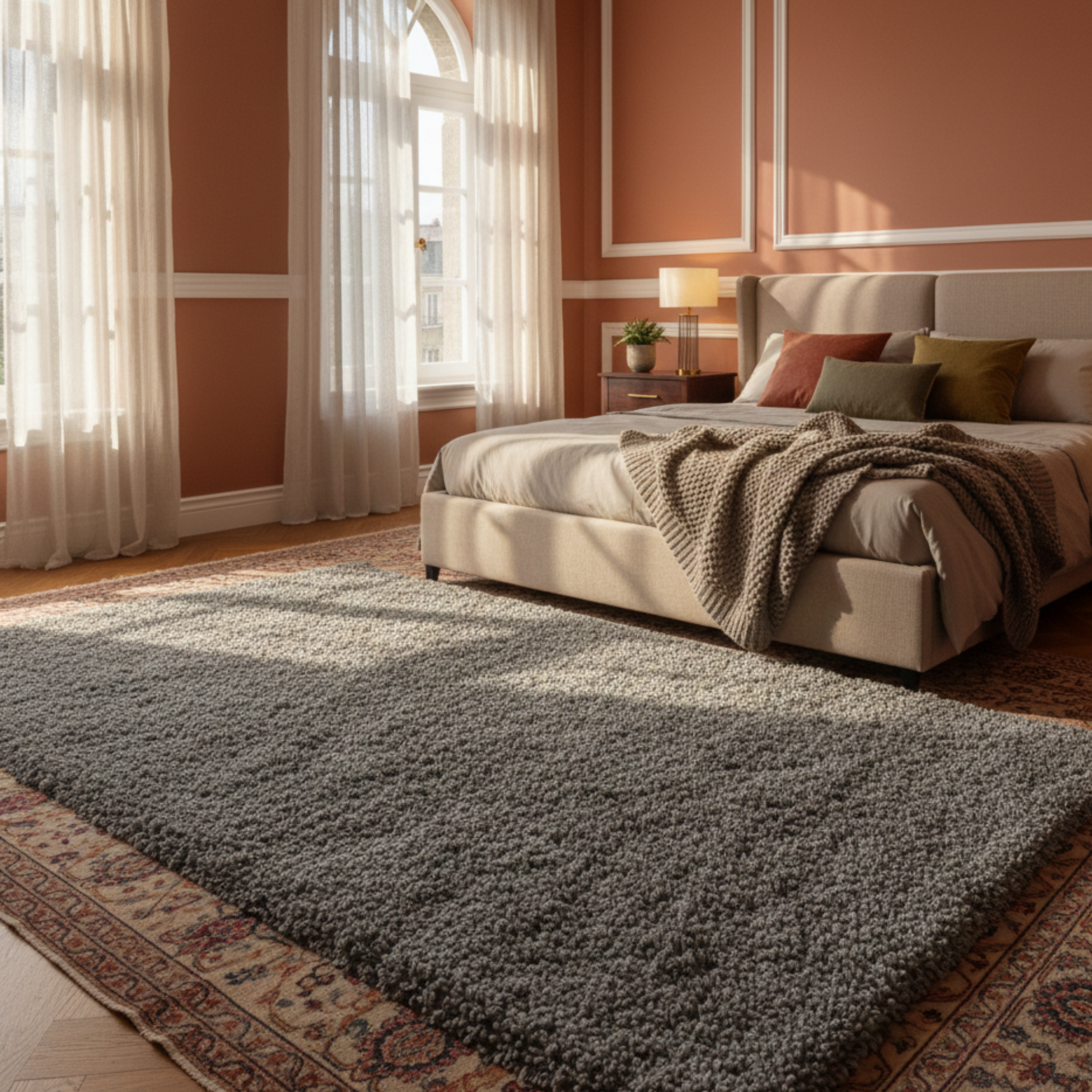 Dywan z imitacji futra do salonu i sypialni