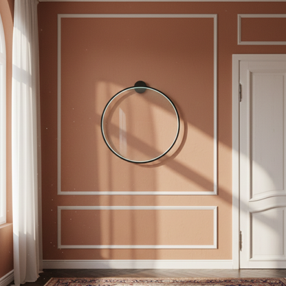 Okrągła minimalistyczna lampa ścienna