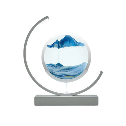 Nowoczesna lampa LED z ruchomym obrazem piaskowym