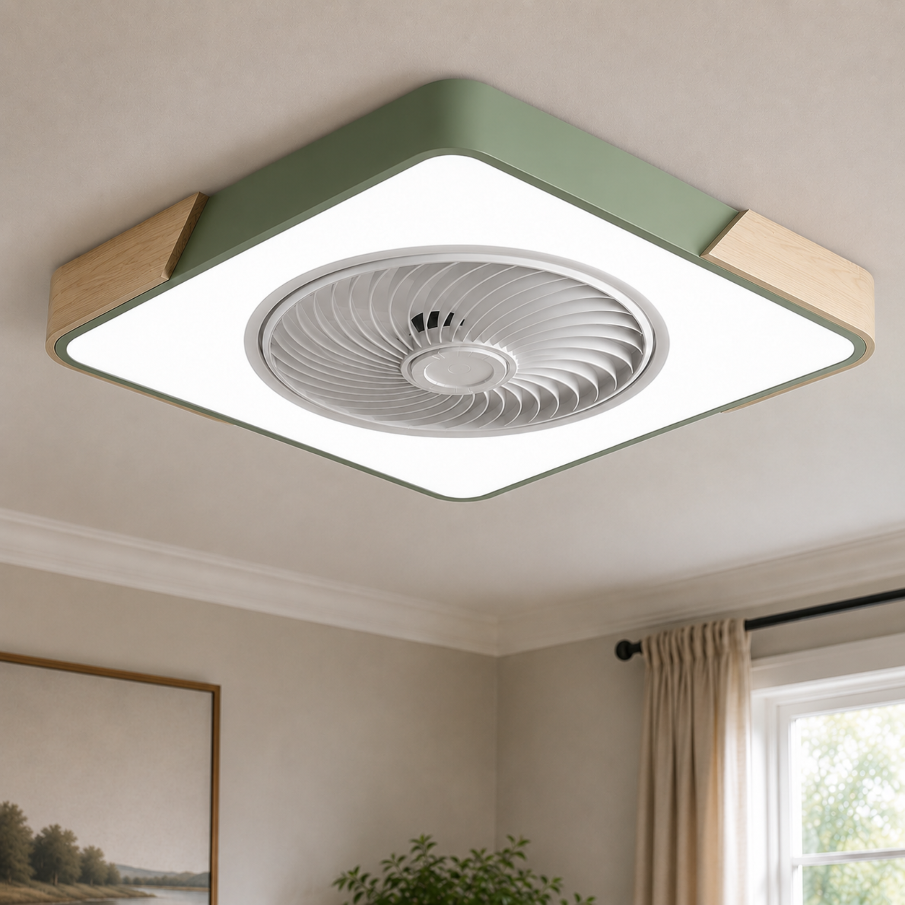 Quiet Ceiling Fan with LED Light