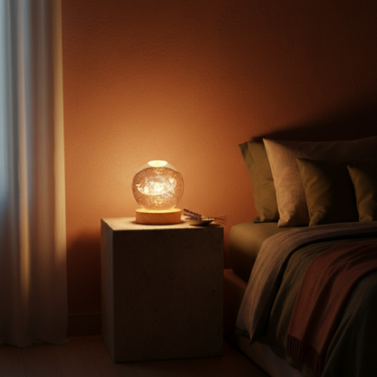 Lampa stołowa LED 3D kryształowa kula