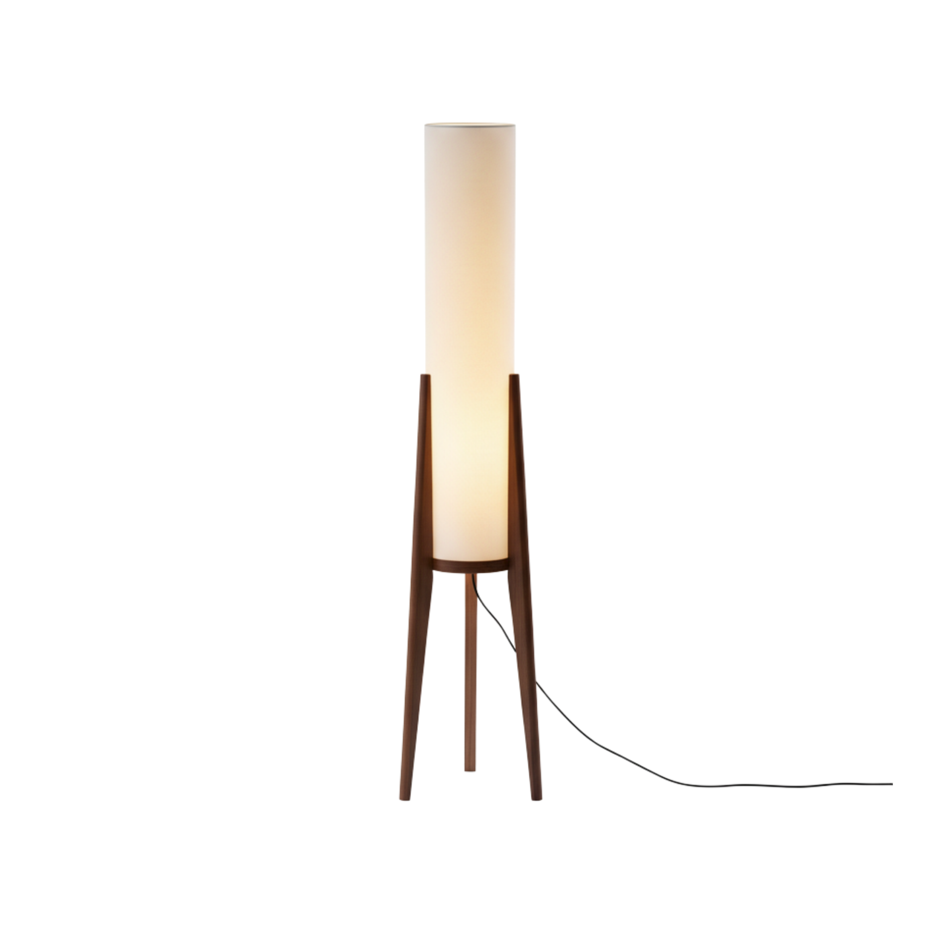 Nowoczesna lampa podłogowa z litego drewna