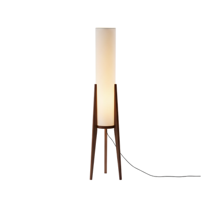 Nowoczesna lampa podłogowa z litego drewna