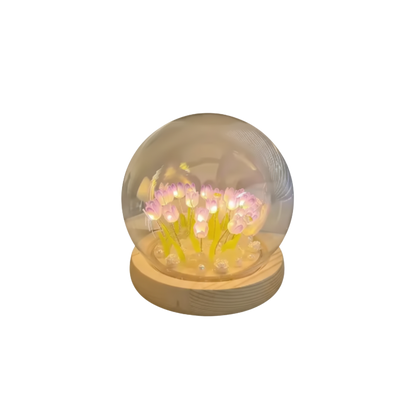 Dekoracyjna lampa stołowa LED Tulipany