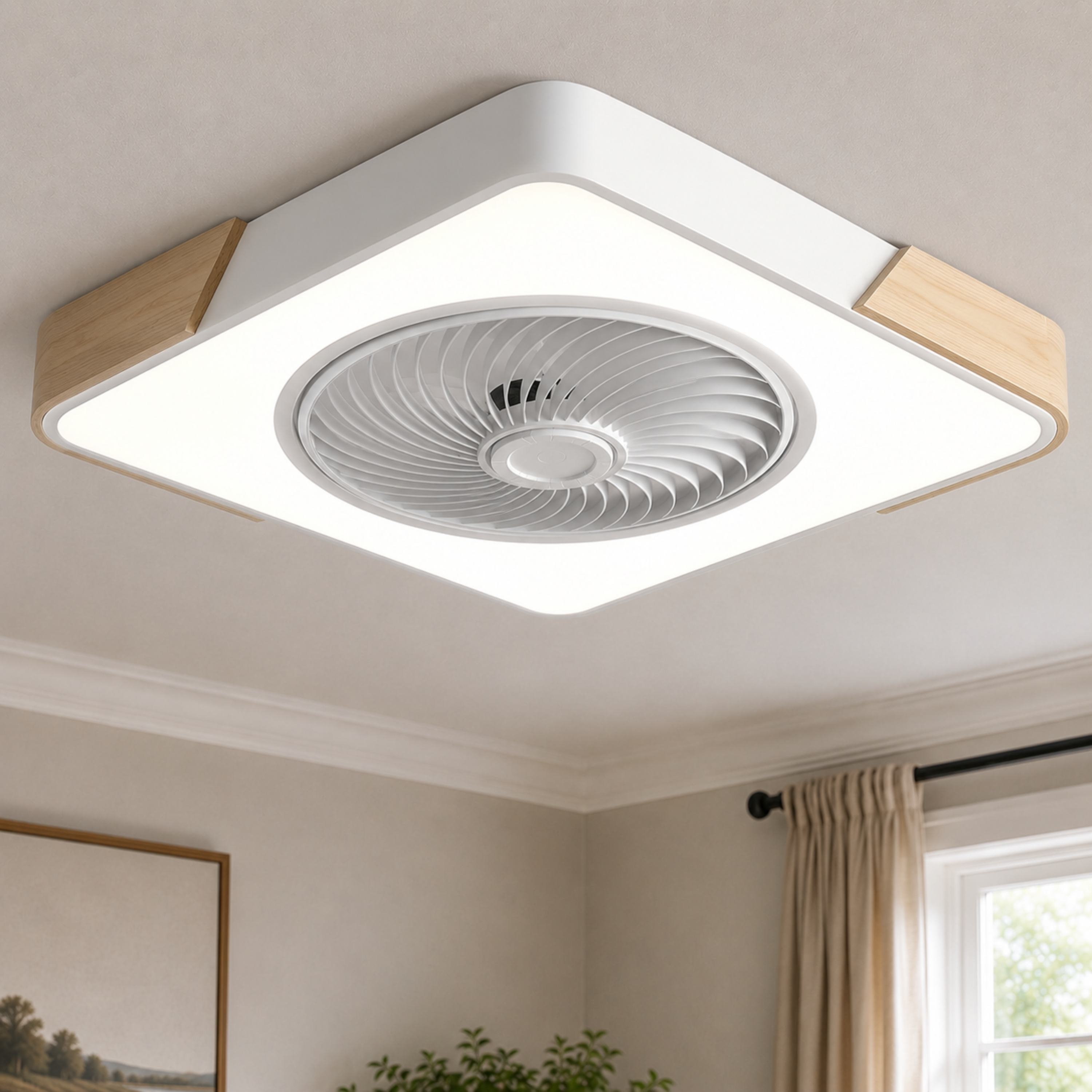 Quiet Ceiling Fan with LED Light