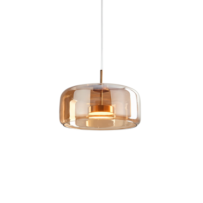 Naturalna ryflowana lampa wisząca LED z kamienia