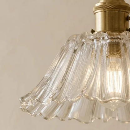 Modern Glass Flower Pendant Light