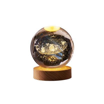 Lampa stołowa LED 3D kryształowa kula