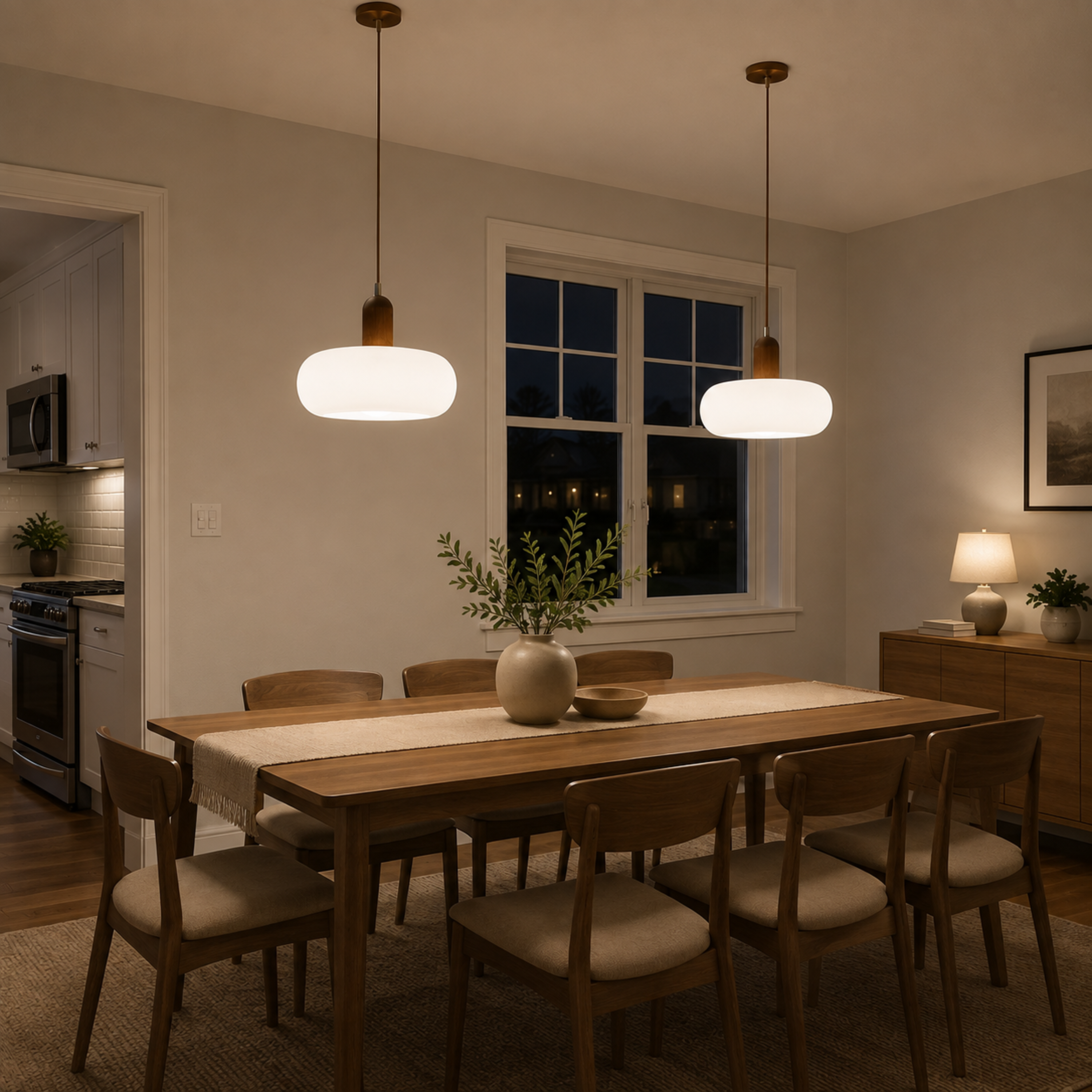 Scandinavian Cream Pendant Light