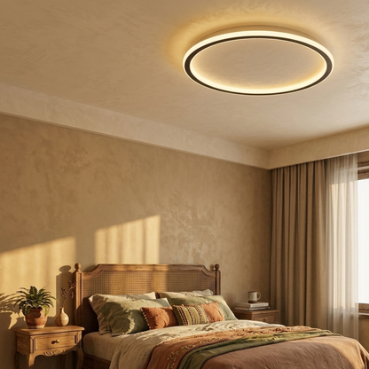 Skandynawska wnętrz okrągła lampa sufitowa LED