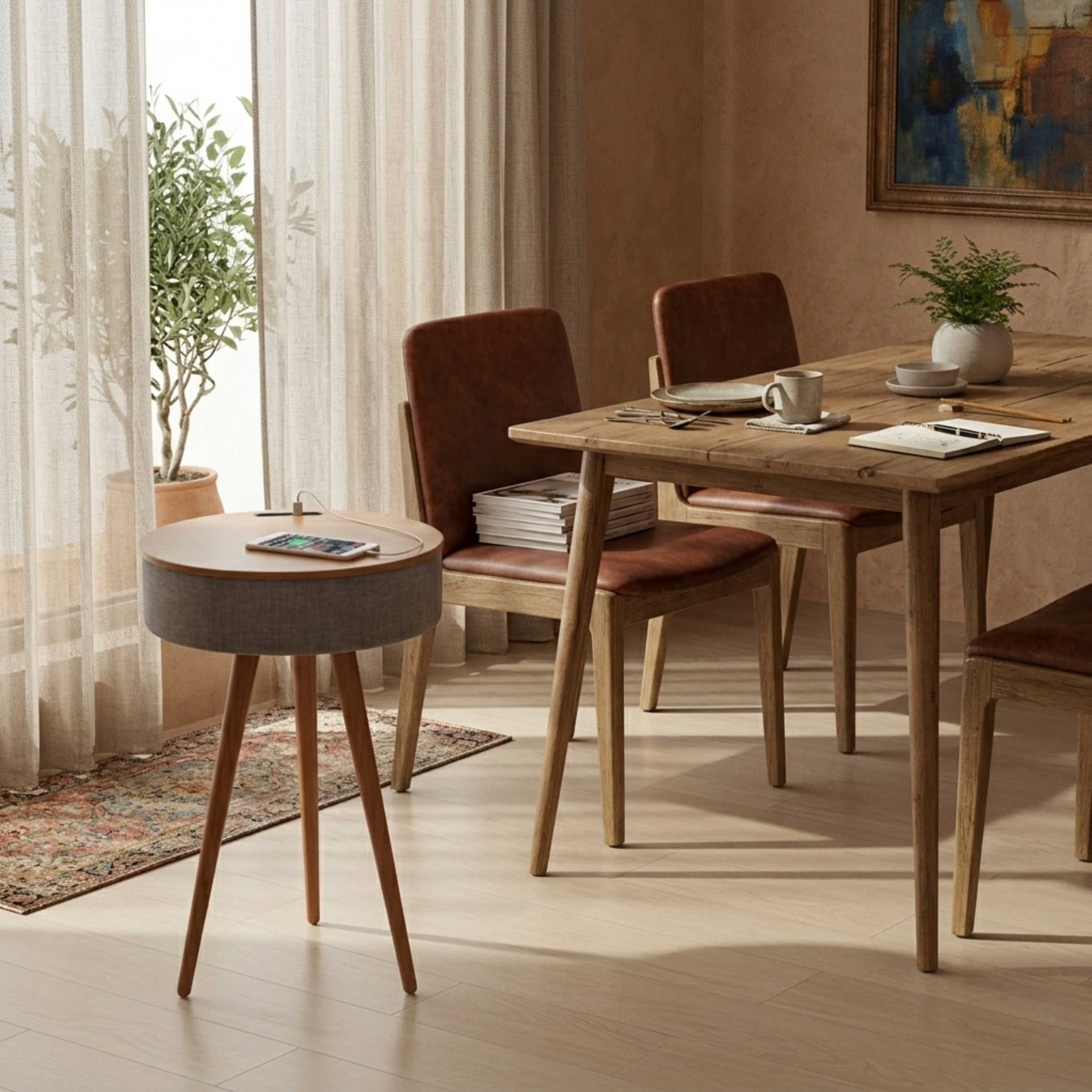 Smart Okrągły stolik pomocniczy