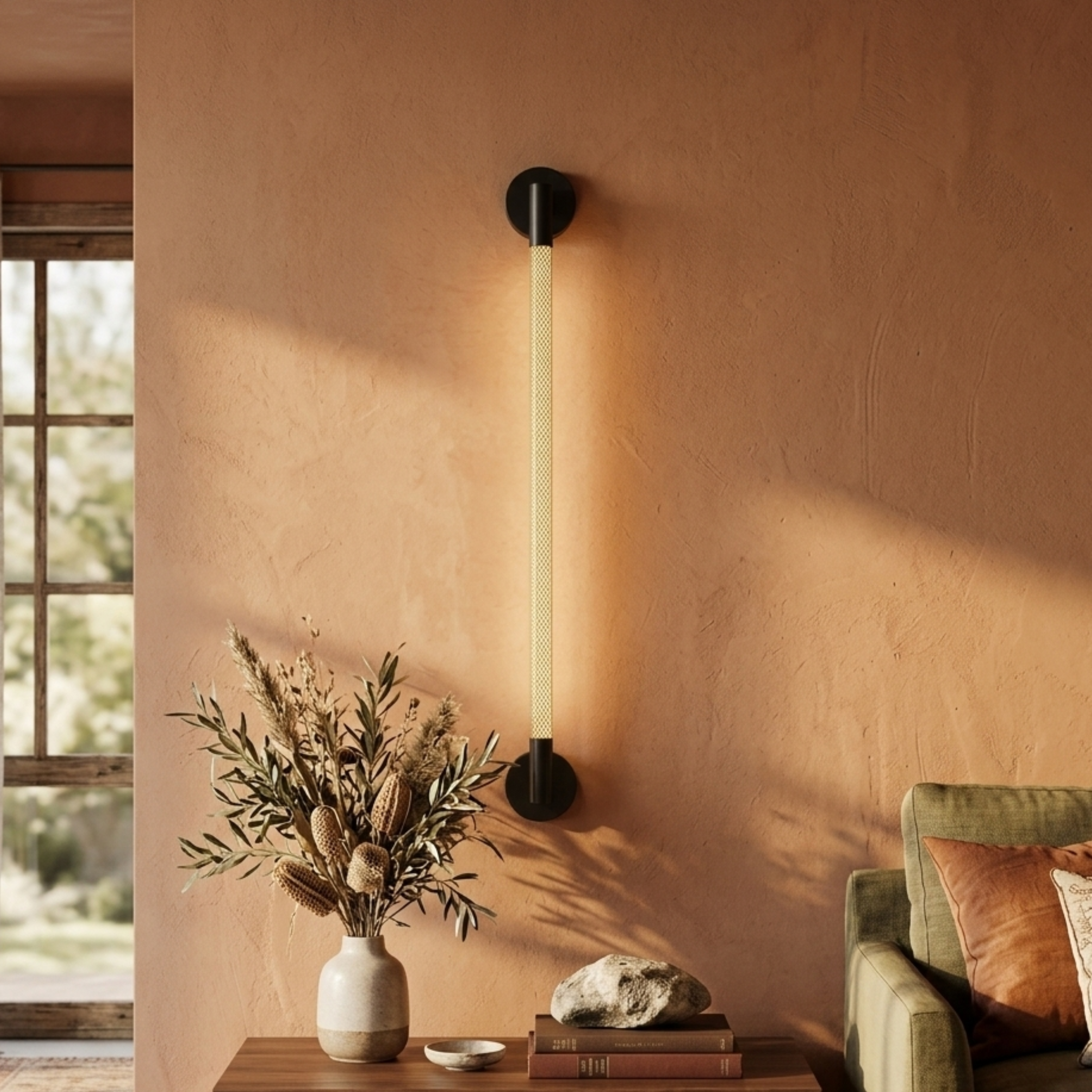 Stylowa ciepła wnętrz lampa ścienna