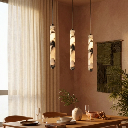 Naturalna kamienna lampa wisząca LED