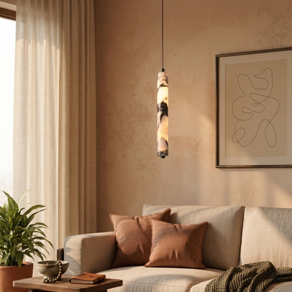 Naturalna kamienna lampa wisząca LED