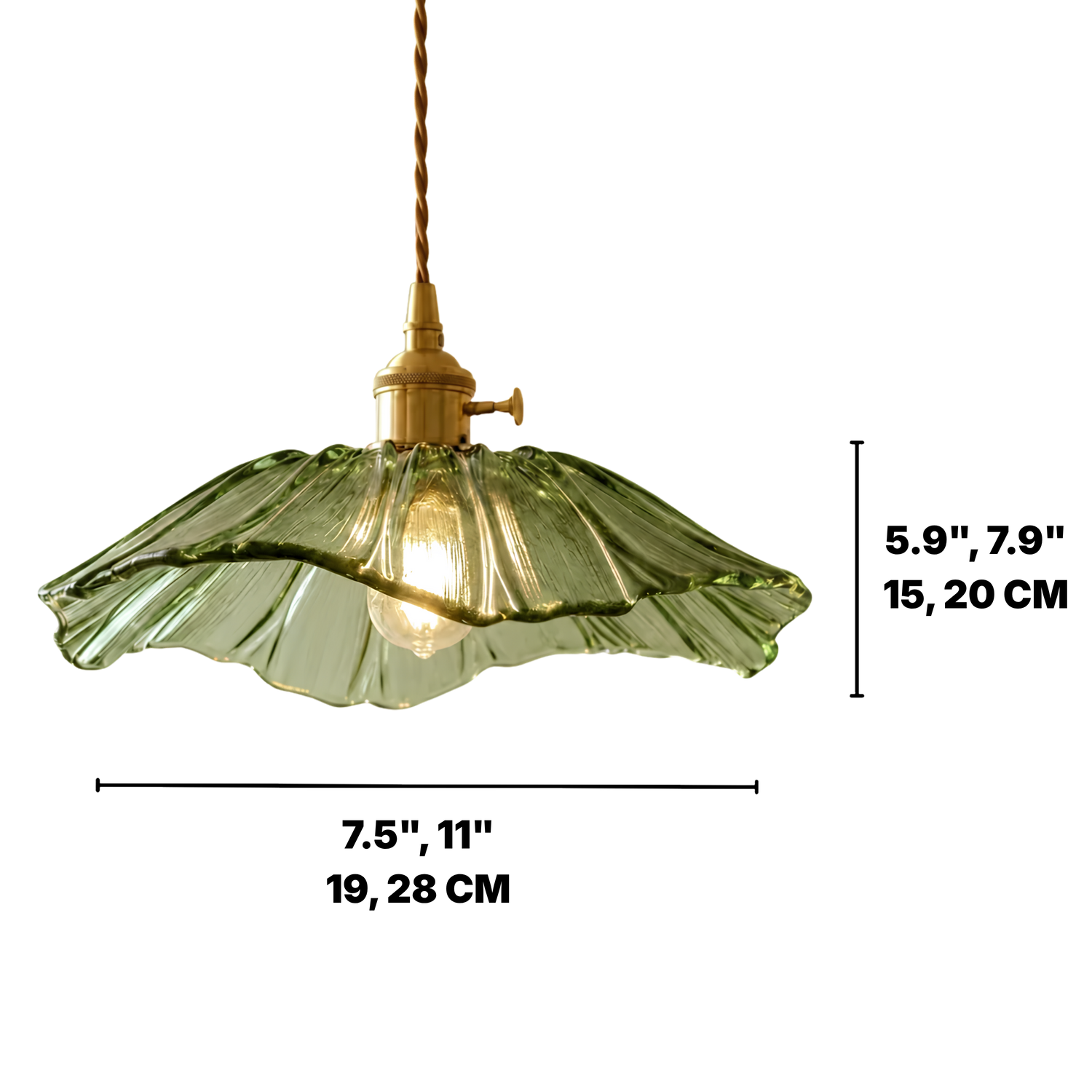 Modern Glass Flower Pendant Light