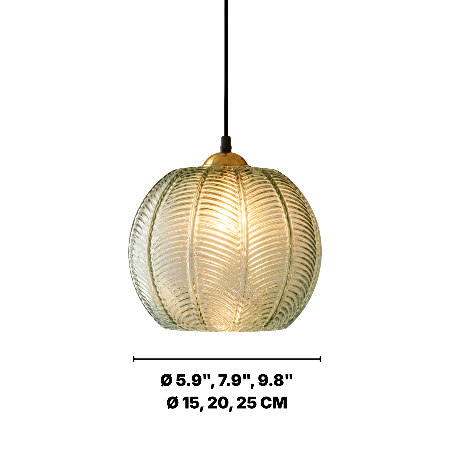 Glass Leaf Pattern Pendant Light