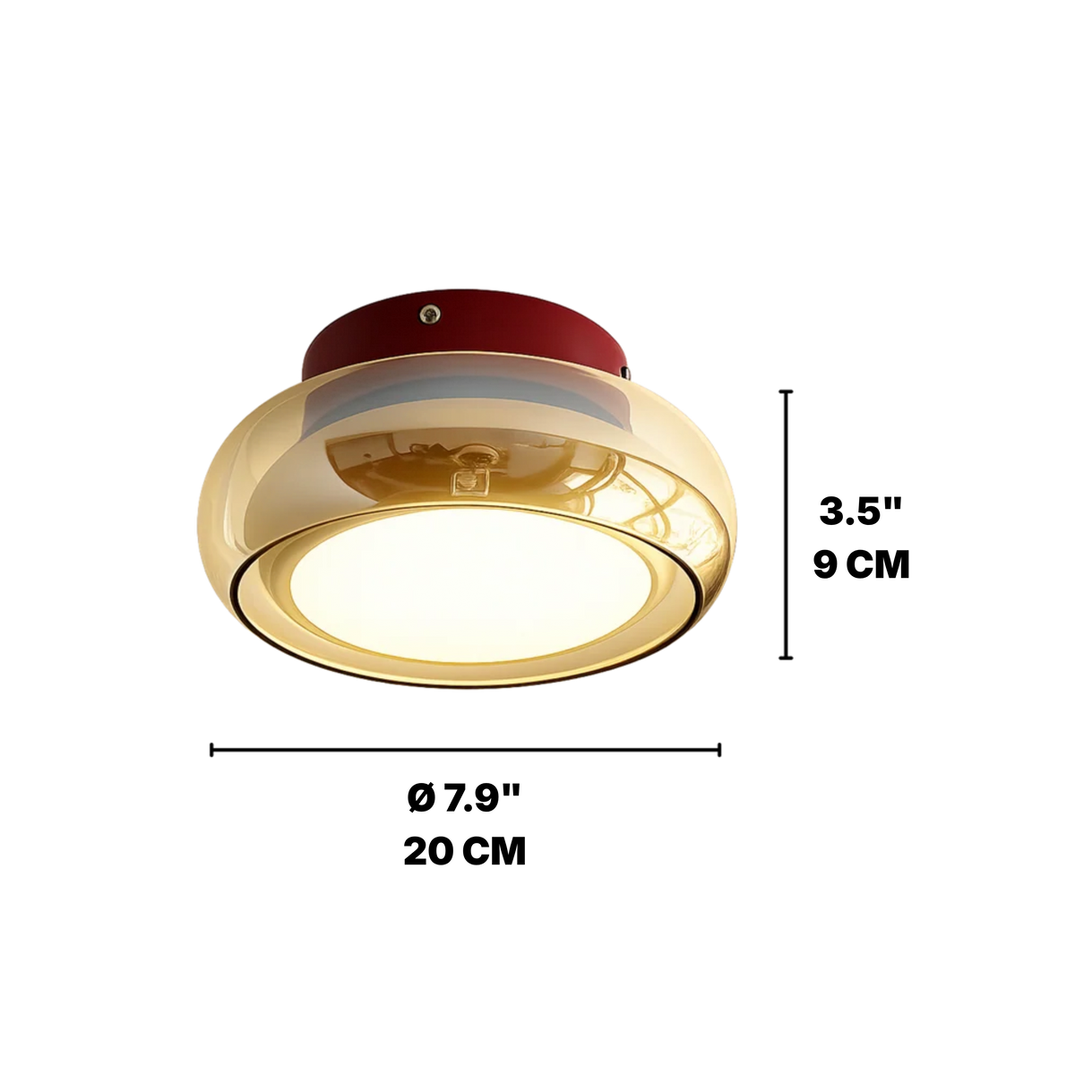 June Retro Glass Ceiling Light