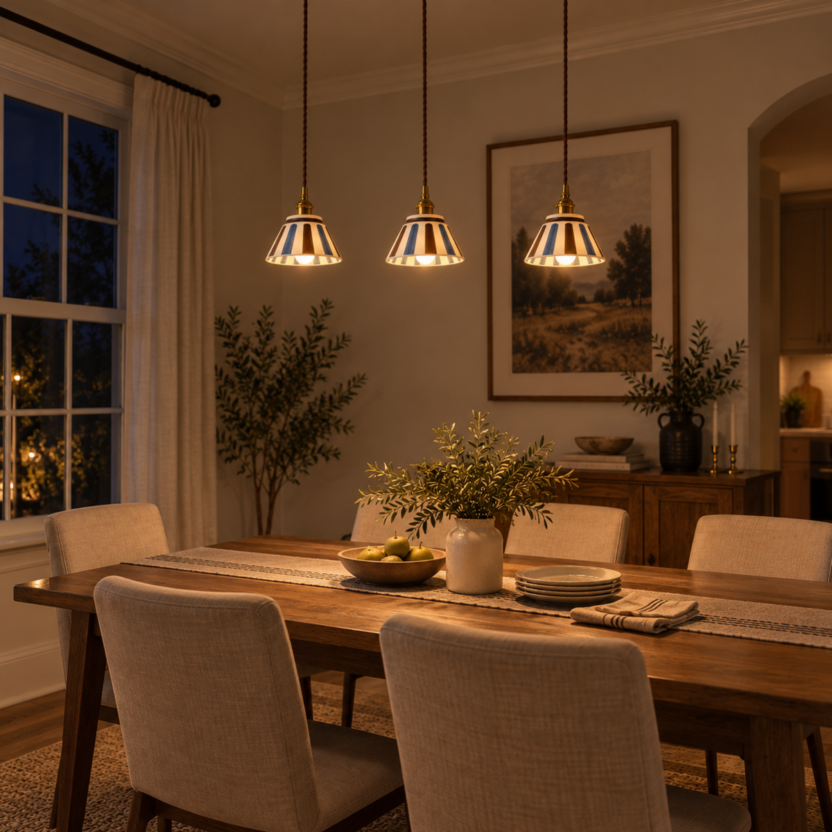Vintage Ceramic Pendant Light