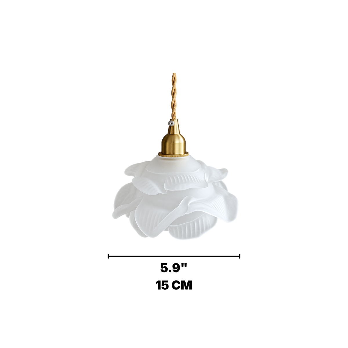 French Copper Glass Pendant Light