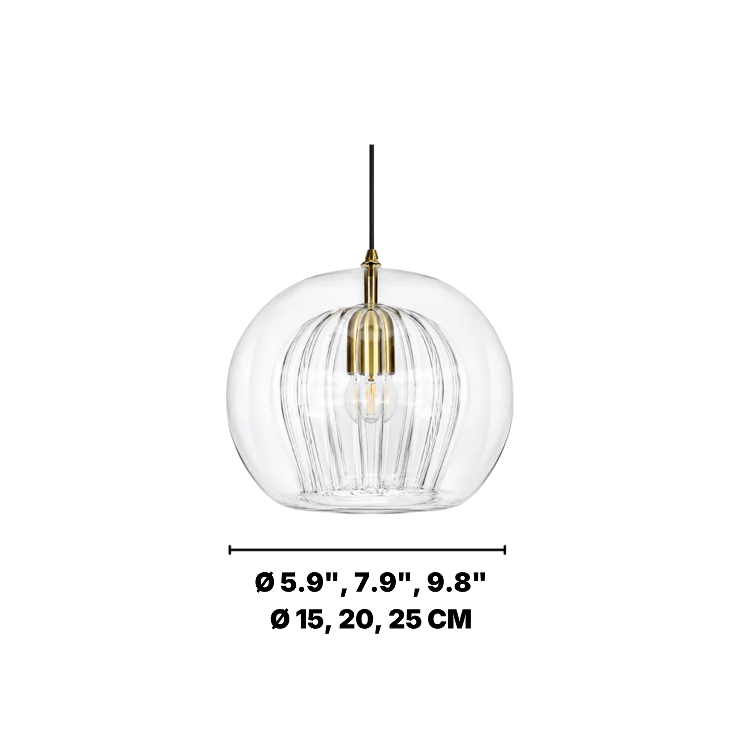 June Glass Globe Pendant Light