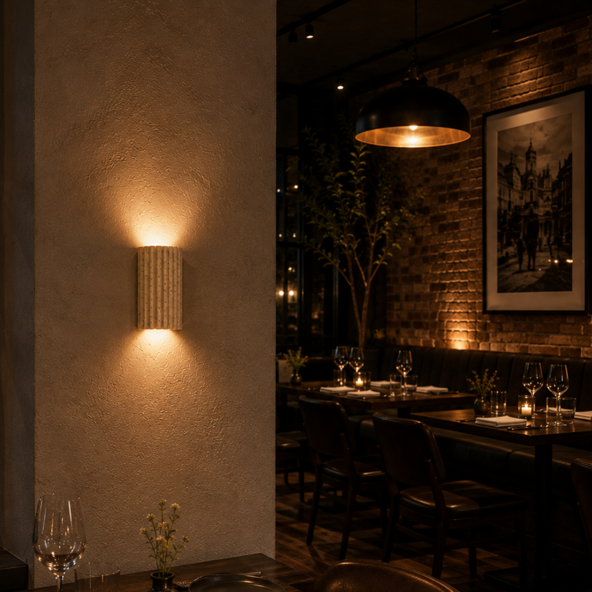 Natural Stone Wall Light