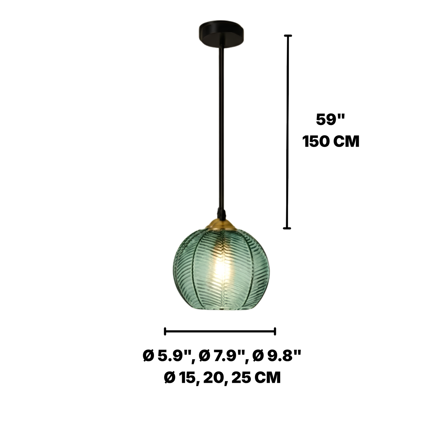 Modern Striped Glass Pendant Light
