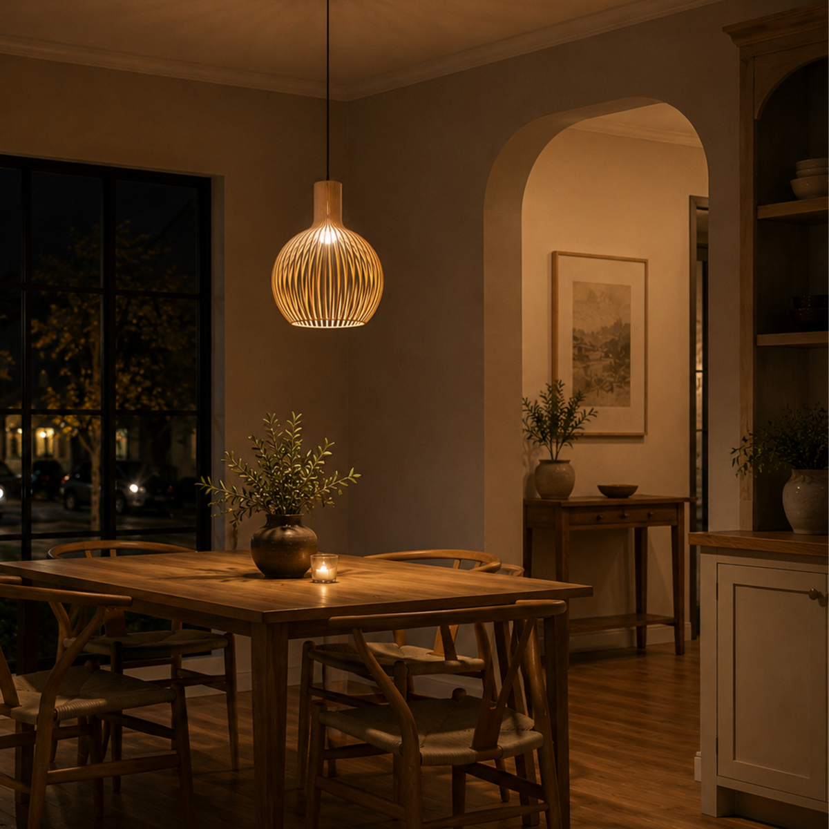 Octo 4240 Wooden Pendant Light