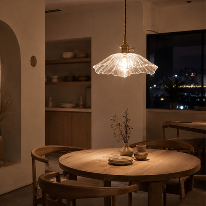 Modern Glass Flower Pendant Light
