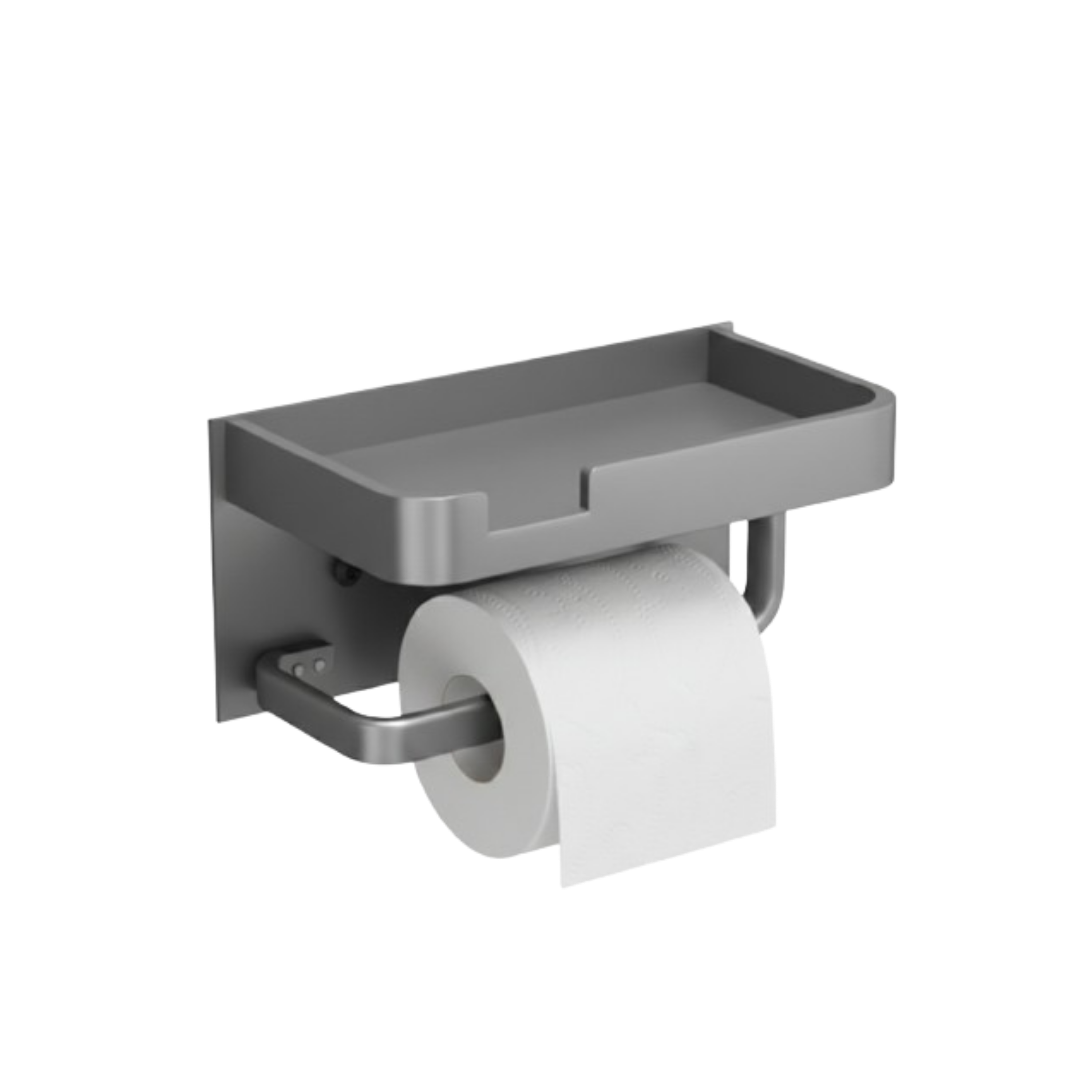 Ścienna półka łazienkowa z uchwytem na papier toaletowy